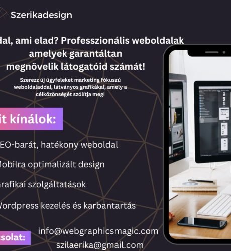 Szeretném bemutatni a tavaly indult vállakozásomat,mellyel kedvezményes áron készítem el a személyre szabott weboldaladat. (5)